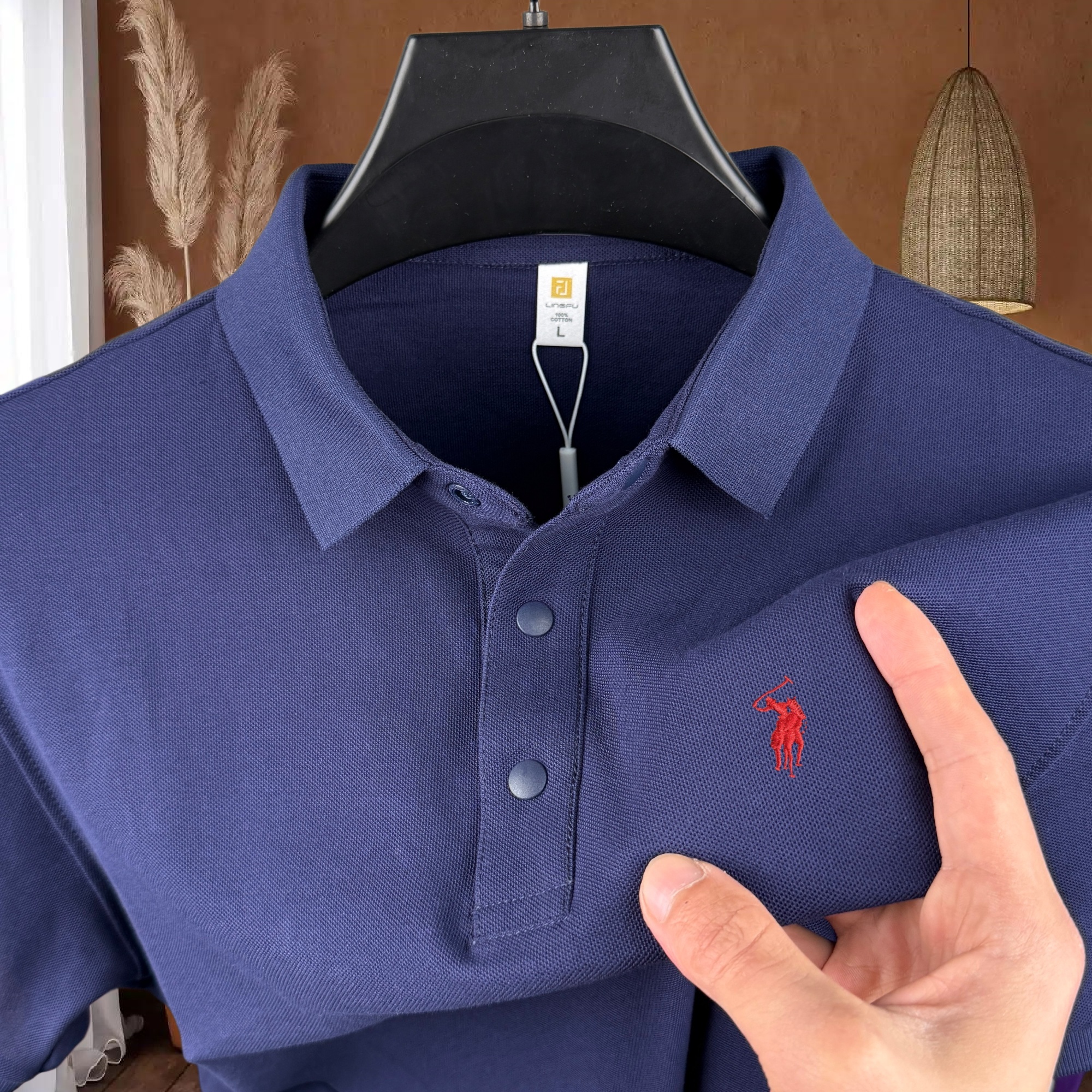 100% pure cotton high-end bran - Polo Shirt Pique ulasan dan harga