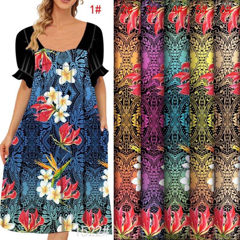 Hawaiian Tropical Floral Fabri - Resort Shirt Floral ulasan dan harga