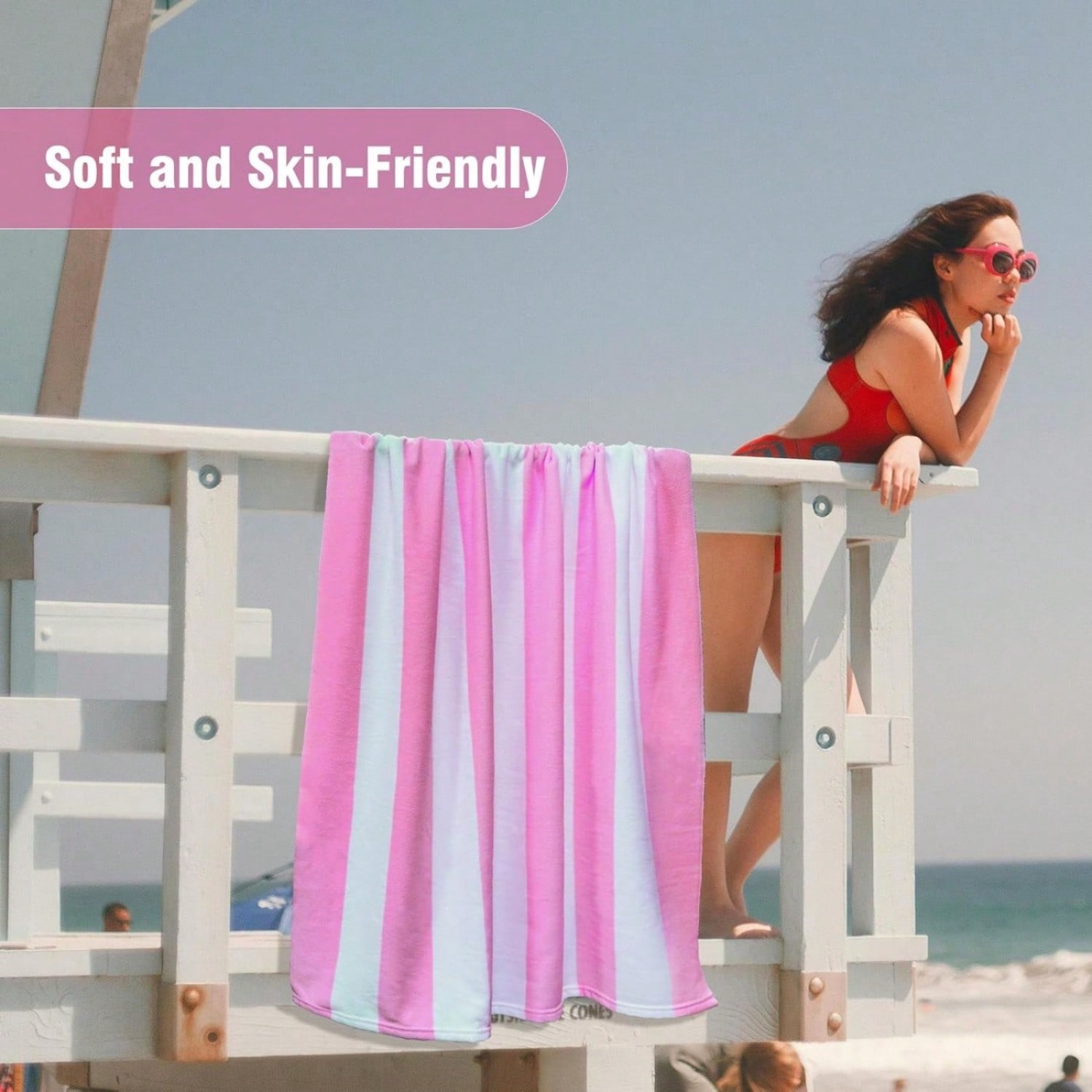 1 PC Large Oversized Beach Tow - Beach Towel Large ulasan dan harga