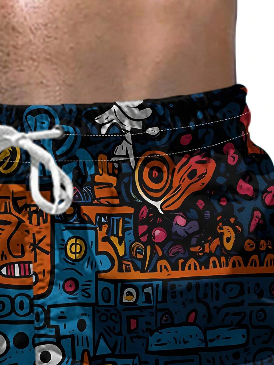 Mens Beach Shorts 3D Digital P - Swim Trunk Quick Dry ulasan dan harga
