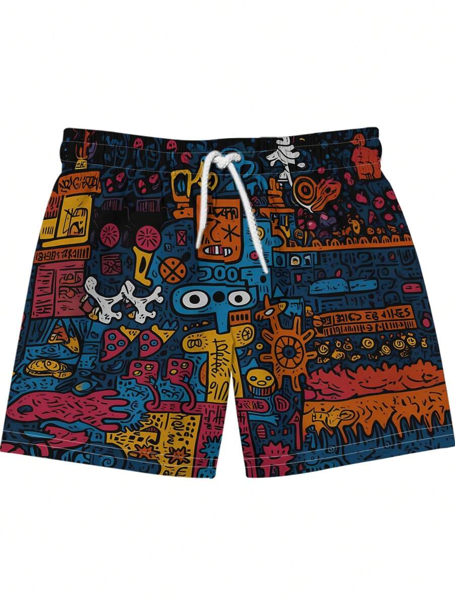Mens Beach Shorts 3D Digital P - Swim Trunk Quick Dry ulasan dan harga