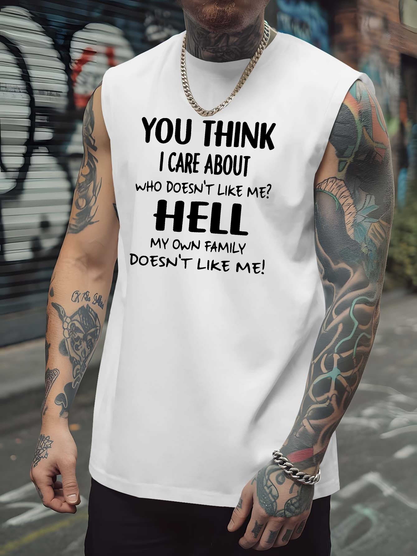 Men's Fun Quotes Sleeveless Mu - Tank Top Muscle ulasan dan harga