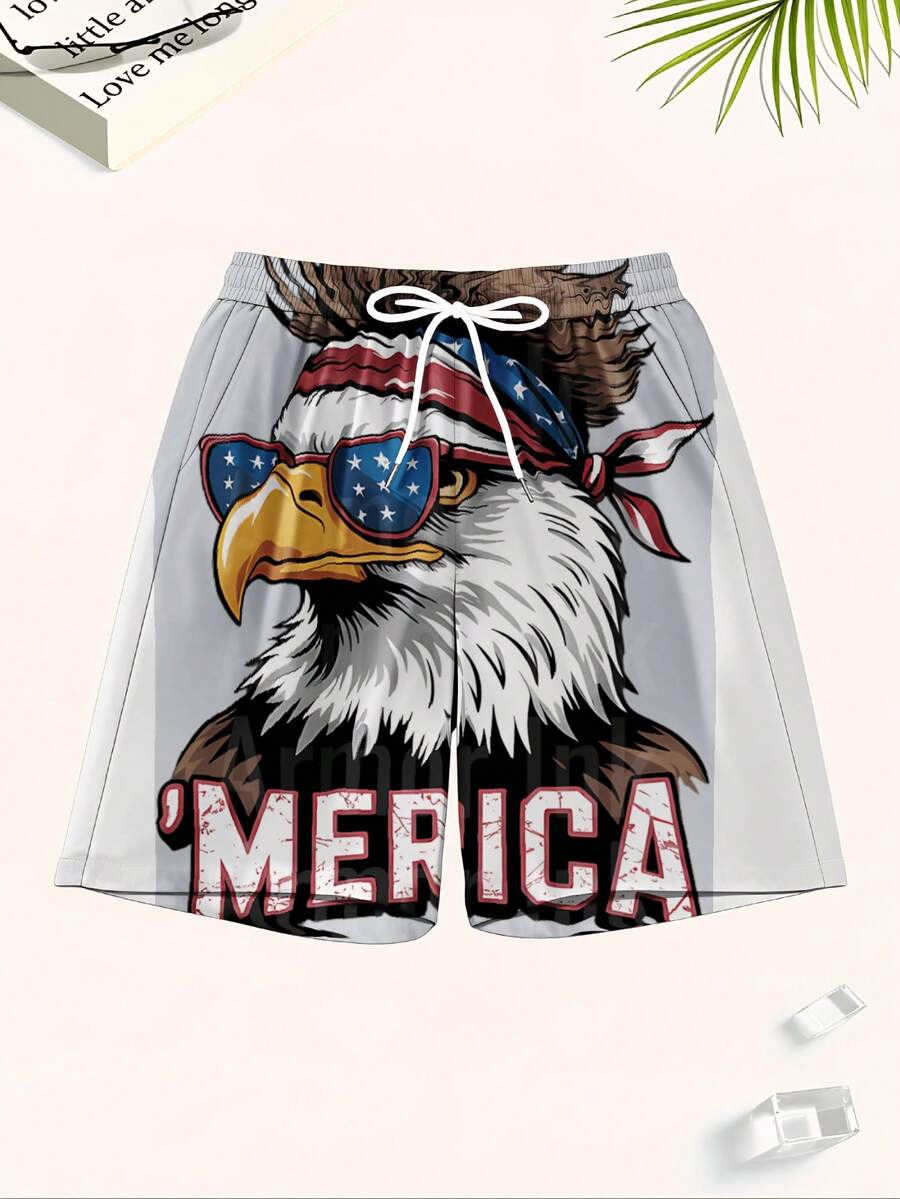 Patriotic Mens Swim Trunks Wit - Swim Trunk Quick Dry ulasan dan harga