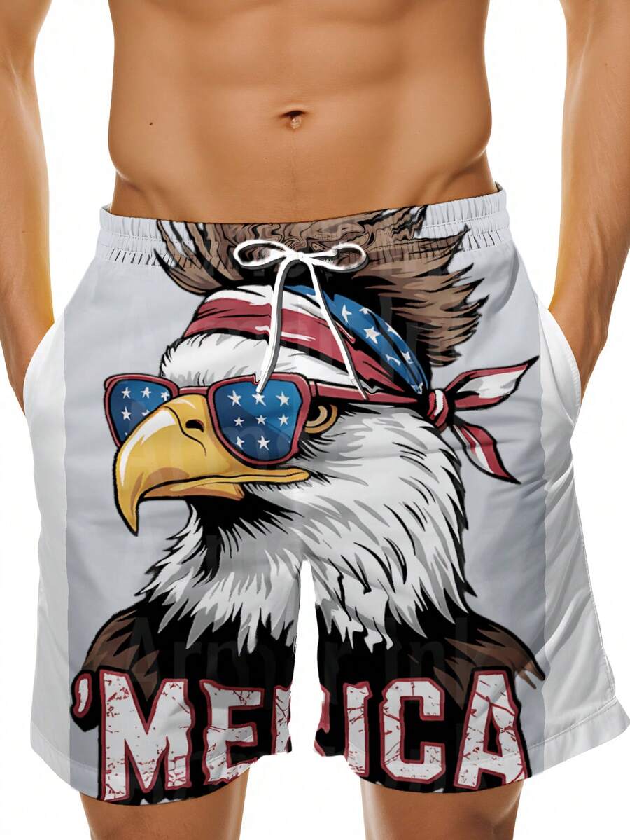 Patriotic Mens Swim Trunks Wit - Swim Trunk Quick Dry ulasan dan harga
