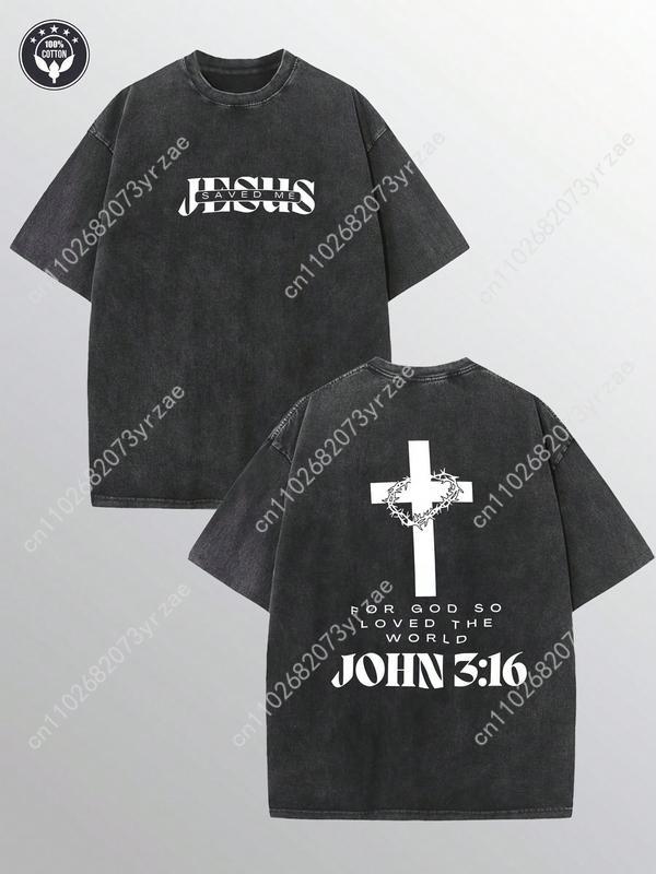 Retro Tshirt JESUS SAVED ME Ma - Linen Shirt Breathable ulasan dan harga