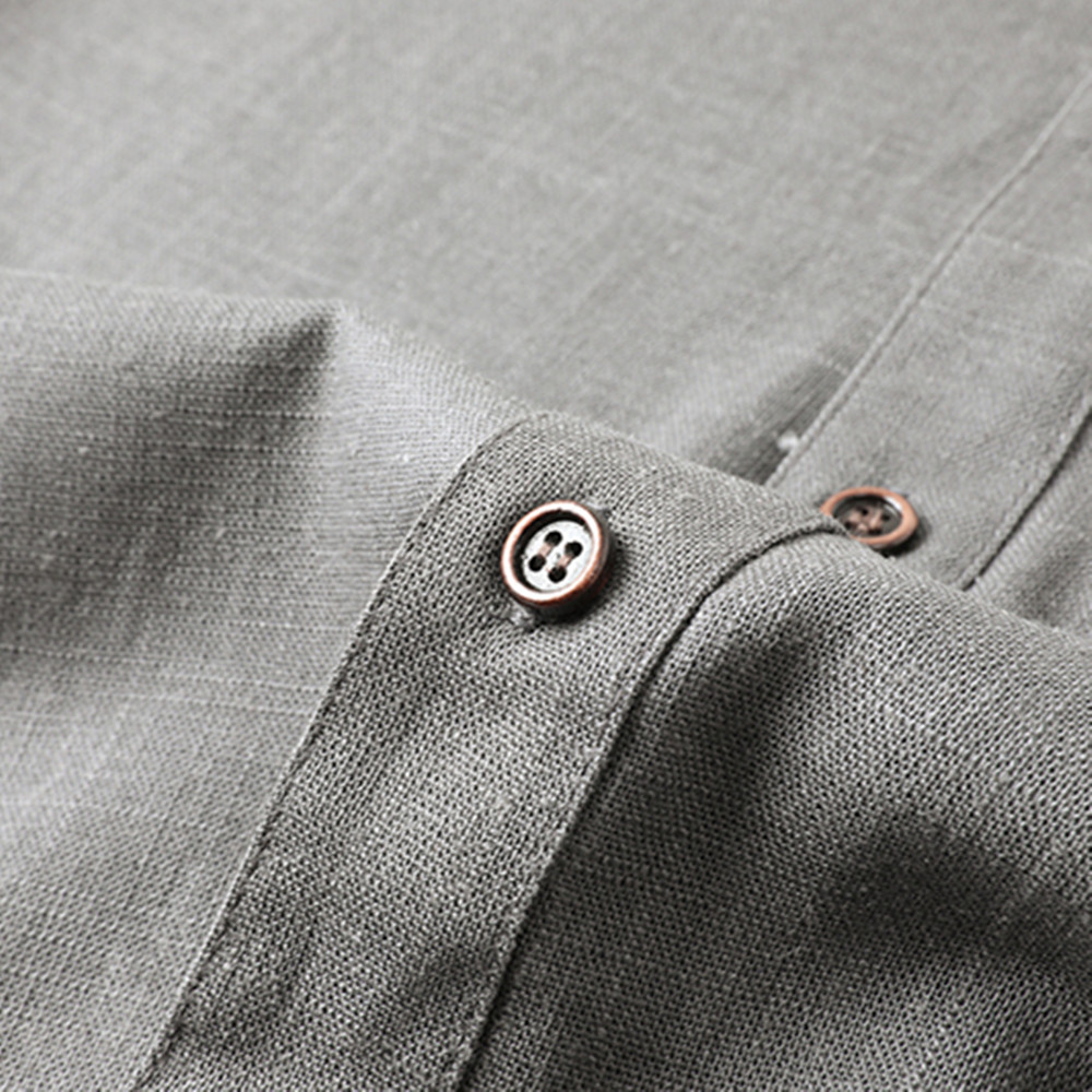 Men's Cotton Linen Tang Suit S - Short Linen Drawstring ulasan dan harga