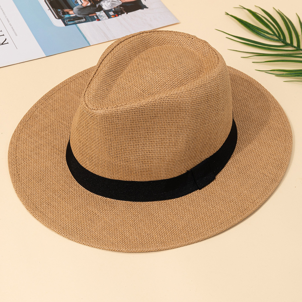 Hat, male, summer vacation, be - Bucket Hat Straw ulasan dan harga