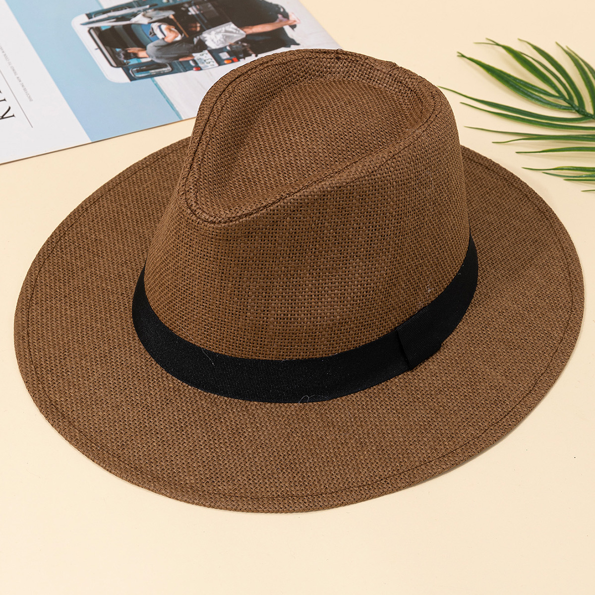 Hat, male, summer vacation, be - Bucket Hat Straw ulasan dan harga