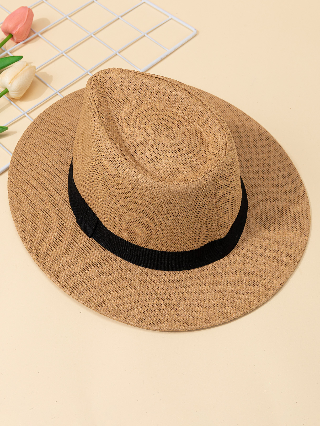Hat, male, summer vacation, be - Bucket Hat Straw ulasan dan harga