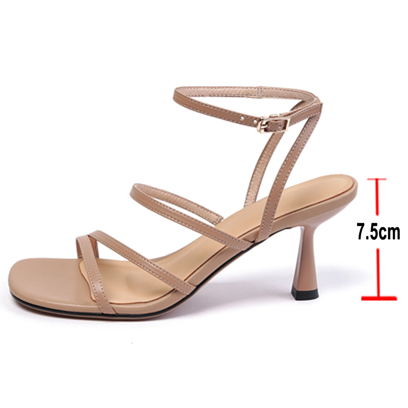 Meotina Sandals Women Shoes Sq - Casual Sandal Leather ulasan dan harga