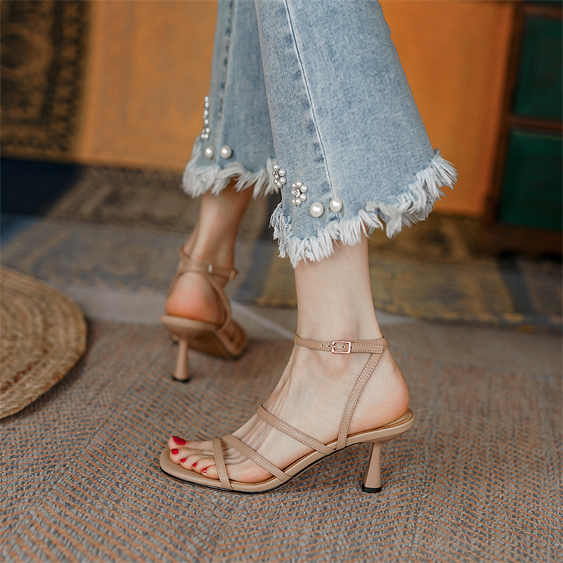 Meotina Sandals Women Shoes Sq - Casual Sandal Leather ulasan dan harga